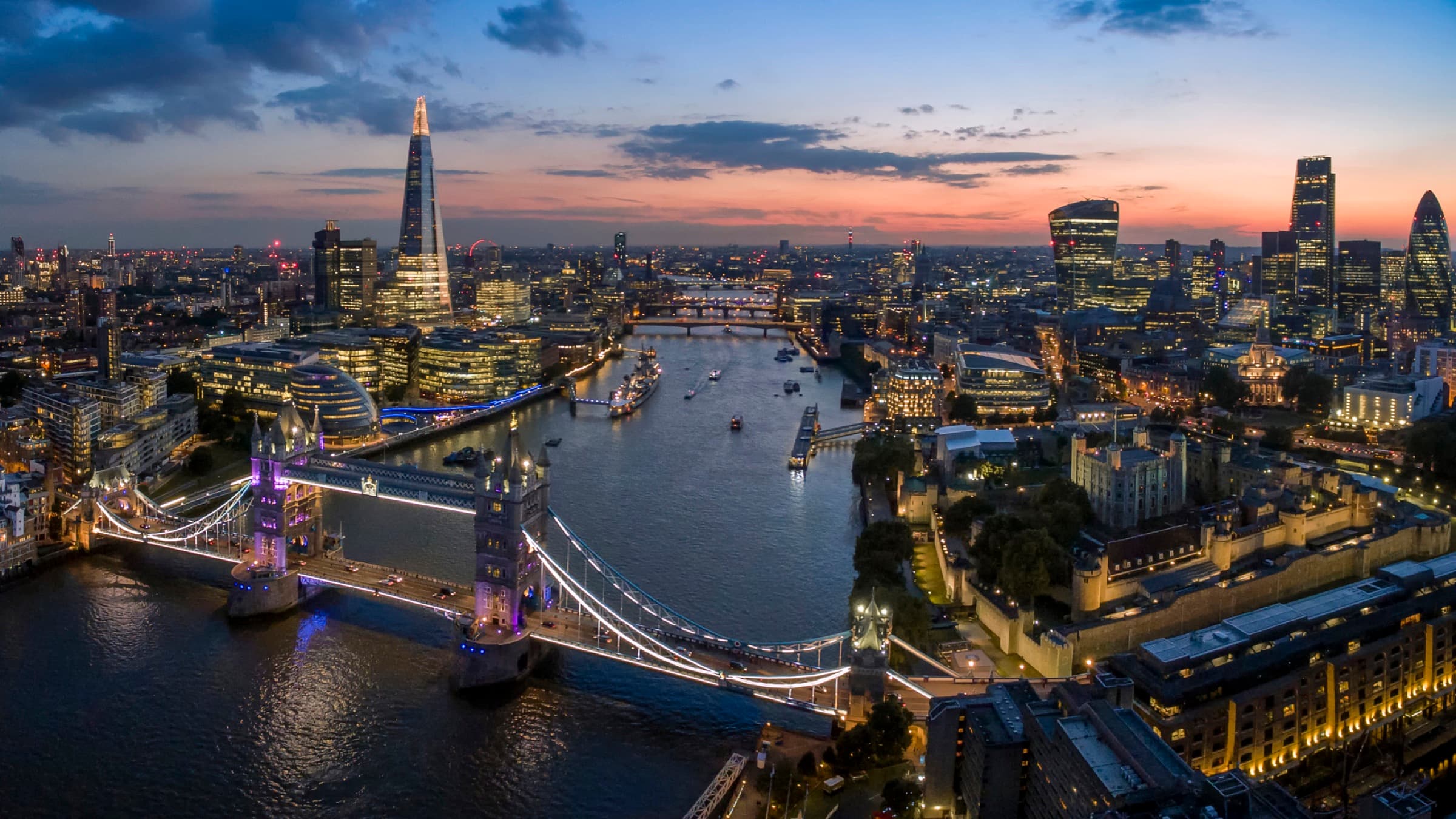 The Houses of Parliament and Big Ben beside the River Thames in London